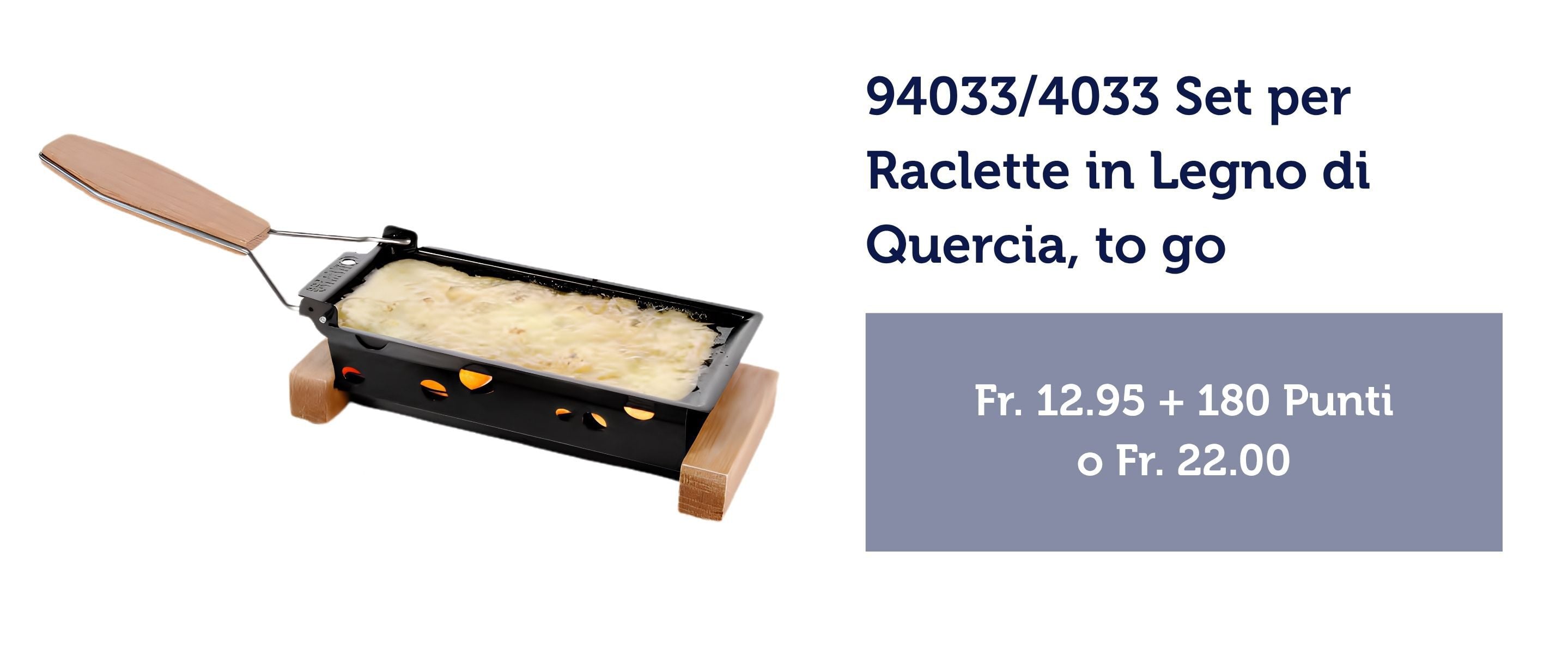 4033 Raclette-Set aus Eichenholz, to go